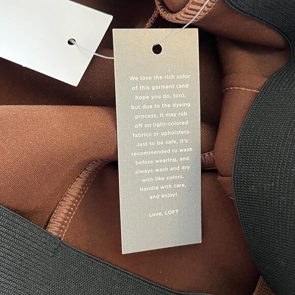 NWT Loft skinny leggings pants faux suede brown 6 women - Picture 11 of 13